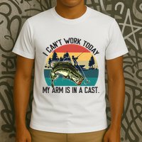 I Cant Work Today My Arm Is In A Cast Fishing Vintage T-Shirt