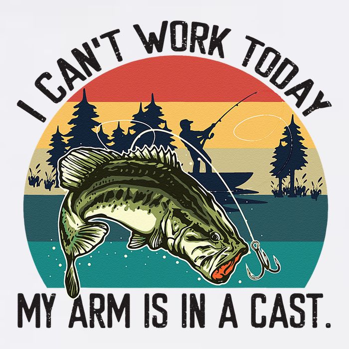 I Cant Work Today My Arm Is In A Cast Fishing Vintage Crop Top