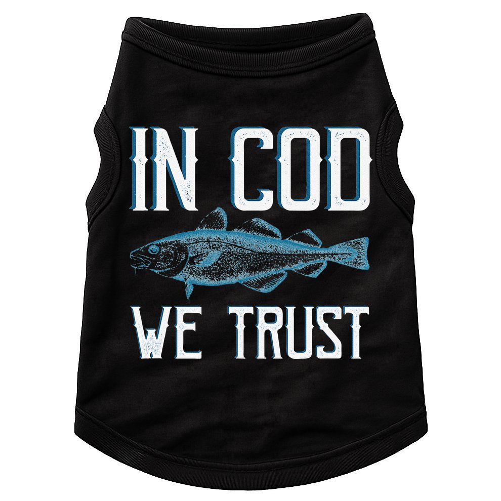In COD We Trust Funny Fishing Portuguese Pride Doggie Tank