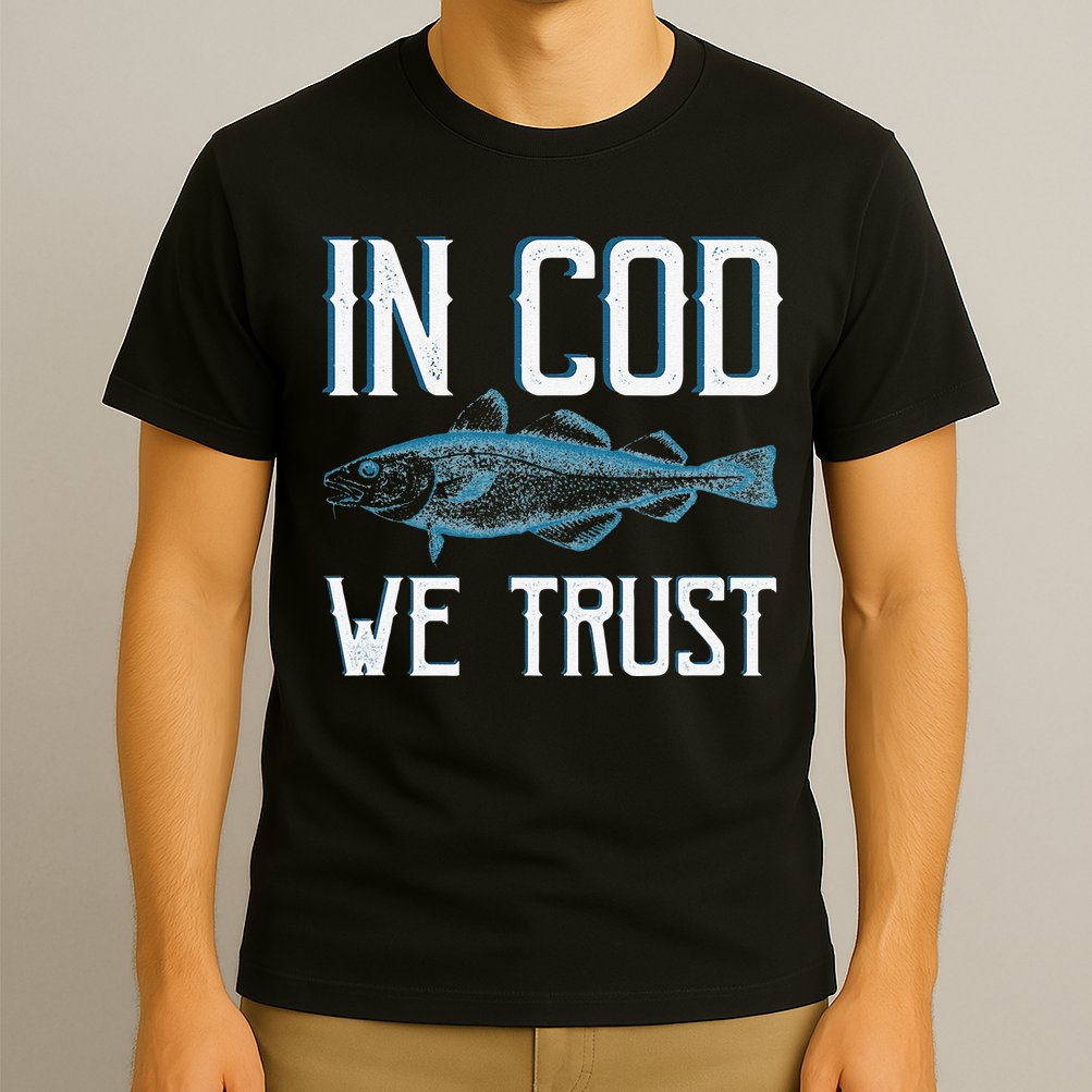 In COD We Trust Funny Fishing Portuguese Pride T-Shirt