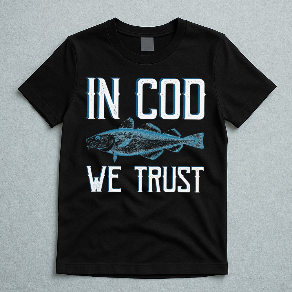 In COD We Trust Funny Fishing Portuguese Pride T-Shirt