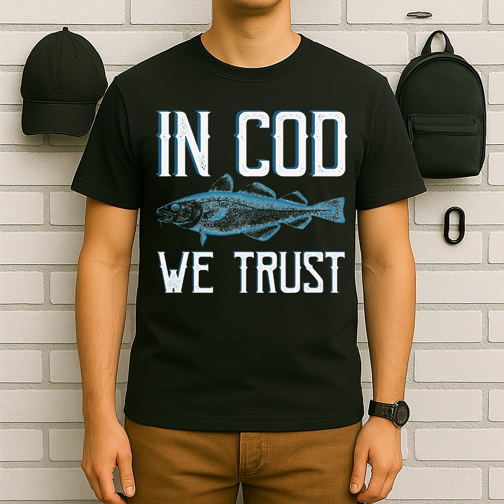 In COD We Trust Funny Fishing Portuguese Pride T-Shirt