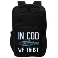 In COD We Trust Funny Fishing Portuguese Pride Impact Tech Backpack