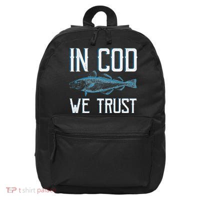 In COD We Trust Funny Fishing Portuguese Pride 16 in Basic Backpack