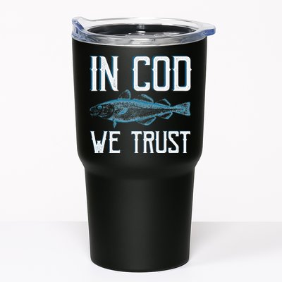 In COD We Trust Funny Fishing Portuguese Pride Tumbler
