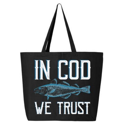 In COD We Trust Funny Fishing Portuguese Pride 25L Jumbo Tote