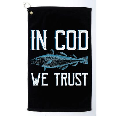 In COD We Trust Funny Fishing Portuguese Pride Golf Towel
