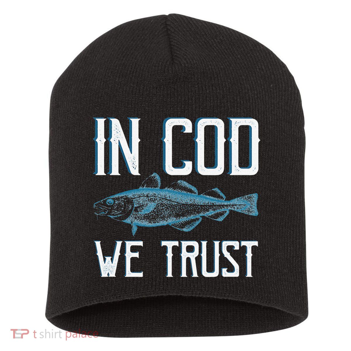 In COD We Trust Funny Fishing Portuguese Pride Short Acrylic Beanie