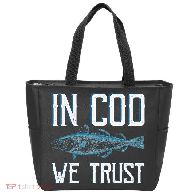 In COD We Trust Funny Fishing Portuguese Pride Zip Tote Bag