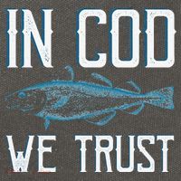 In COD We Trust Funny Fishing Portuguese Pride Cotton Canvas Backpack