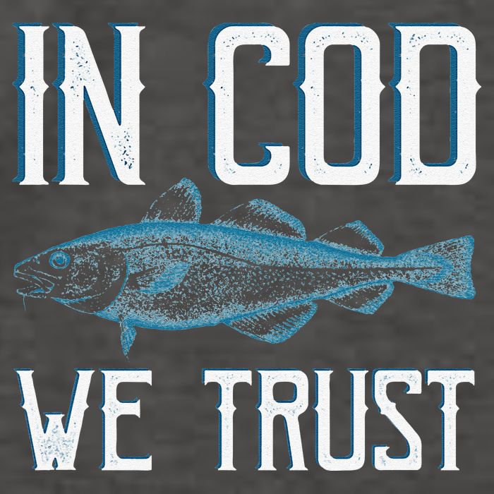 In COD We Trust Funny Fishing Portuguese Pride Vector Backpack