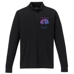 I CanT Work Today My Arm Is In A Cast FatherS Day Funny Great Gift Performance Long Sleeve Polo