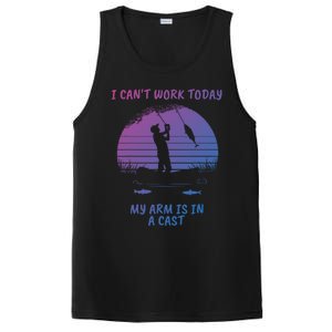 I CanT Work Today My Arm Is In A Cast FatherS Day Funny Great Gift PosiCharge Competitor Tank