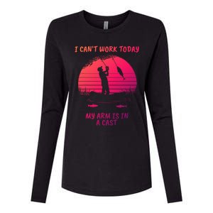 I CanT Work Today My Arm Is In A Cast FatherS Day Funny Great Gift Womens Cotton Relaxed Long Sleeve T-Shirt