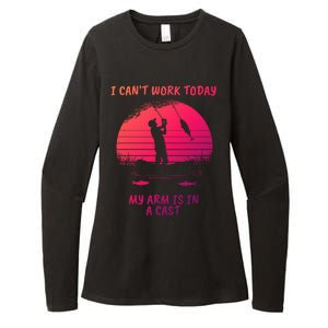 I CanT Work Today My Arm Is In A Cast FatherS Day Funny Great Gift Womens CVC Long Sleeve Shirt