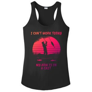 I CanT Work Today My Arm Is In A Cast FatherS Day Funny Great Gift Ladies PosiCharge Competitor Racerback Tank