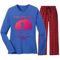 I CanT Work Today My Arm Is In A Cast FatherS Day Funny Great Gift Women's Long Sleeve Flannel Pajama Set 