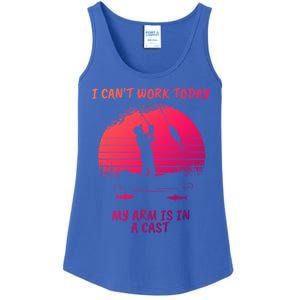 I CanT Work Today My Arm Is In A Cast FatherS Day Funny Great Gift Ladies Essential Tank