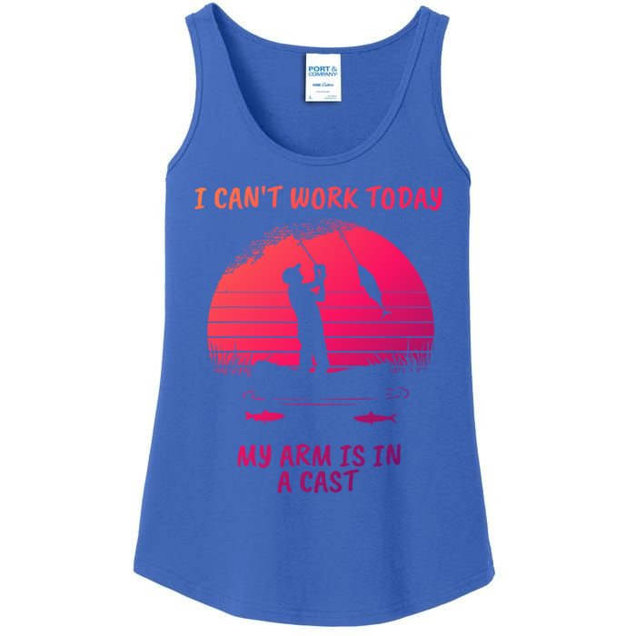 I CanT Work Today My Arm Is In A Cast FatherS Day Funny Great Gift Ladies Essential Tank