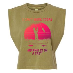 I CanT Work Today My Arm Is In A Cast FatherS Day Funny Great Gift Garment-Dyed Women's Muscle Tee