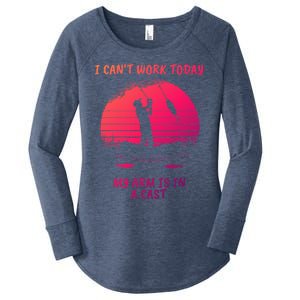 I CanT Work Today My Arm Is In A Cast FatherS Day Funny Great Gift Women's Perfect Tri Tunic Long Sleeve Shirt