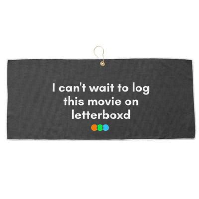 I CanT Wait To Log This Movie On Letterboxd Large Microfiber Waffle Golf Towel