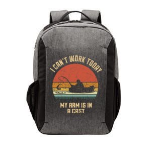 I Can't Work Today My Arm Is In A Cast Fishing Fathers Day Vector Backpack