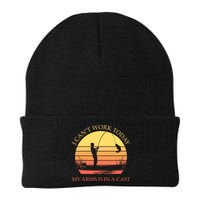 I Can't Work Today My Arms Is In A Cast Funny Fishing Beanie