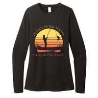 I Can't Work Today My Arms Is In A Cast Funny Fishing Womens CVC Long Sleeve Shirt