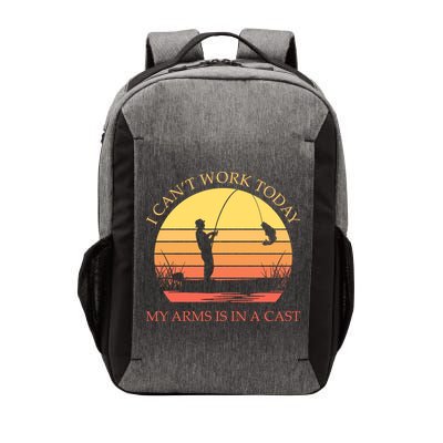 I Can't Work Today My Arms Is In A Cast Funny Fishing Vector Backpack