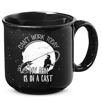 I Cant Work Today My Arm Is In A Cast Funny Fishing Pride Funny Gift 15oz Campfire Ceramic Mug