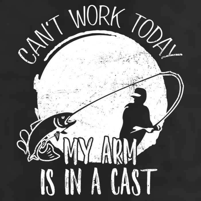 I Cant Work Today My Arm Is In A Cast Funny Fishing Pride Funny Gift 25L Jumbo Tote