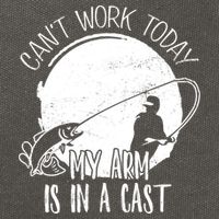 I Cant Work Today My Arm Is In A Cast Funny Fishing Pride Funny Gift Cotton Canvas Backpack