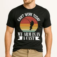 I Cant Work Today My Arm Is In A Cast Funny Fishing Cool Gift Cooling Performance Crew T-Shirt