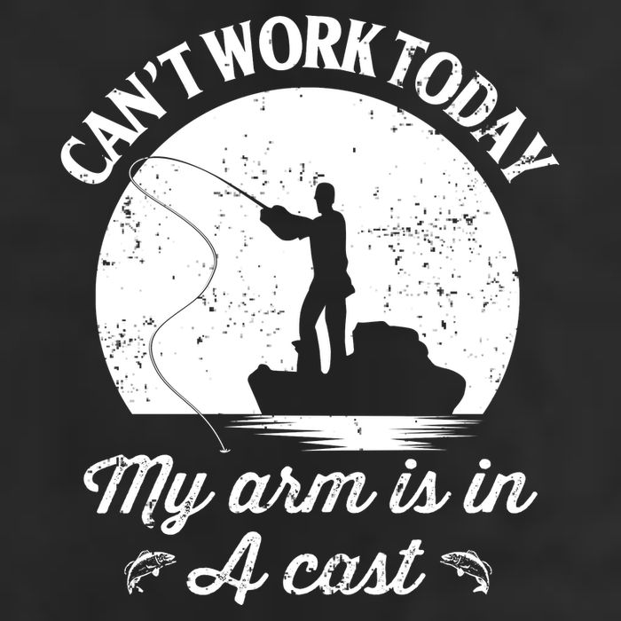 I Cant Work Today My Arm Is In A Cast Funny Fishing 15oz Campfire Ceramic Mug
