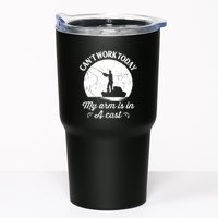 I Cant Work Today My Arm Is In A Cast Funny Fishing Tumbler