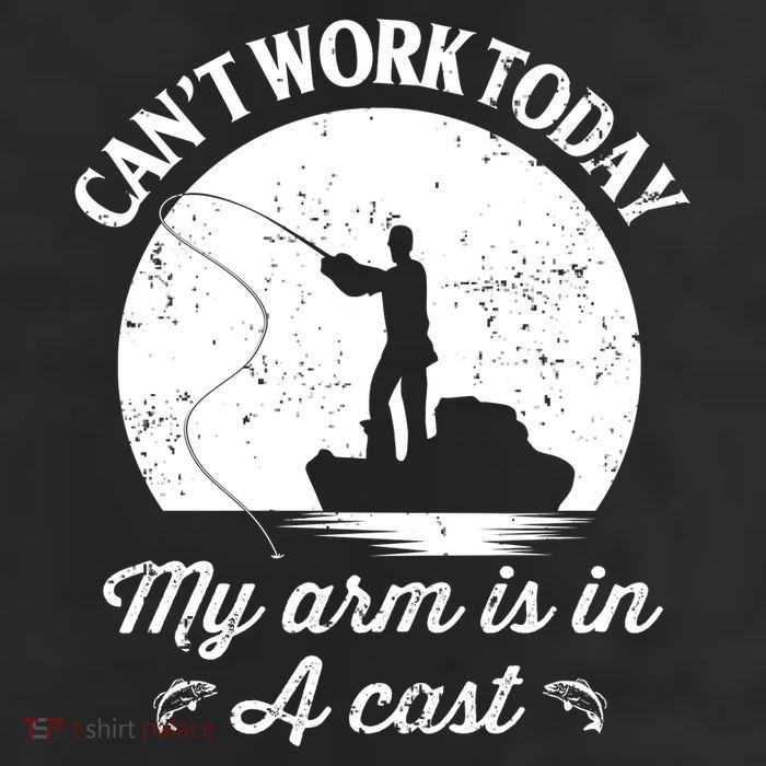 I Cant Work Today My Arm Is In A Cast Funny Fishing 25L Jumbo Tote