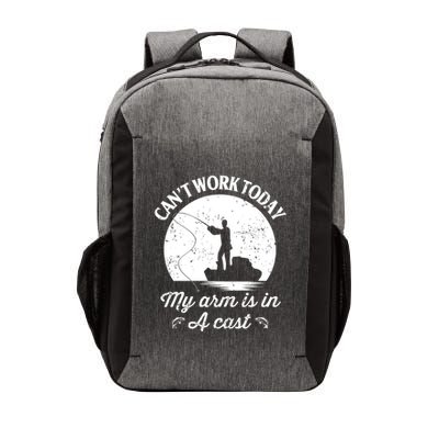 I Cant Work Today My Arm Is In A Cast Funny Fishing Vector Backpack