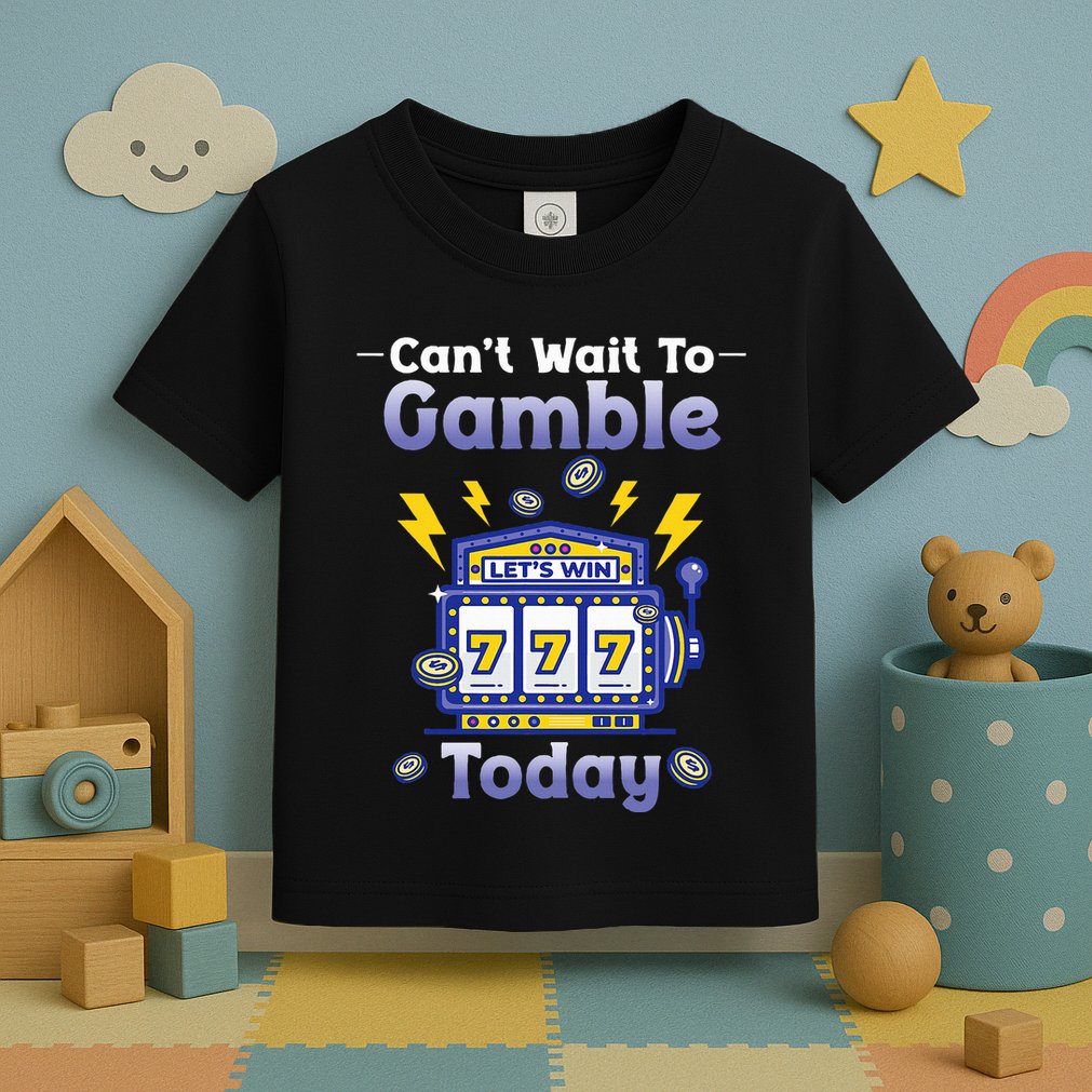 I CanT Wait To Gamble Today Funny Gambler Toddler T-Shirt