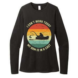 I Can't Work Today My Arm Is In A Cast Fishing Fathers Day Womens CVC Long Sleeve Shirt