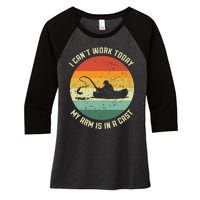 I Can't Work Today My Arm Is In A Cast Fishing Fathers Day Women's Tri-Blend 3/4-Sleeve Raglan Shirt