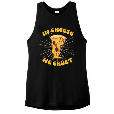 In Cheese We Crust shirt For Pizza maker and Cheese Lovers Ladies PosiCharge Tri-Blend Wicking Tank