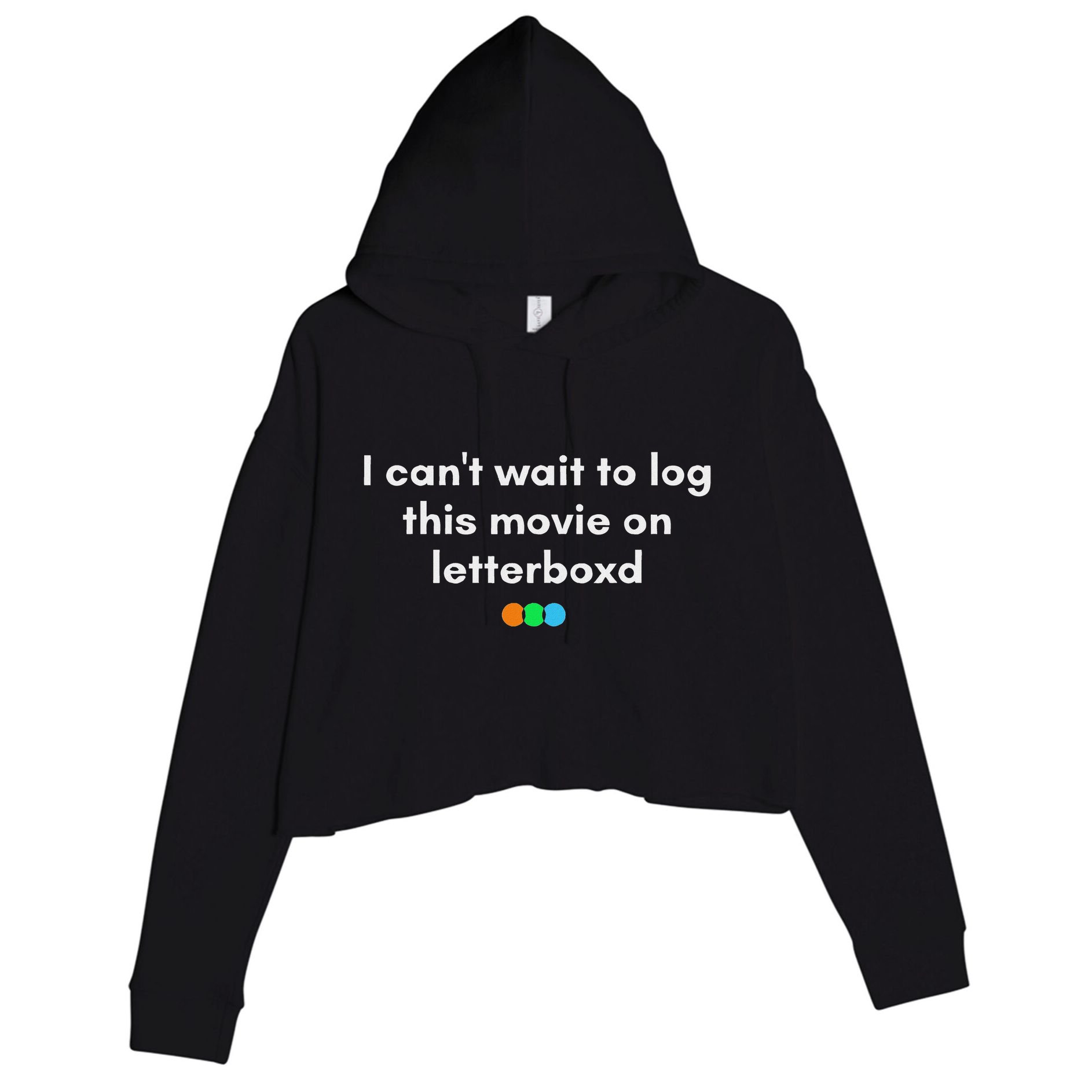 I CanT Wait To Log This Movie On Letterboxd Gifts Crop Fleece Hoodie