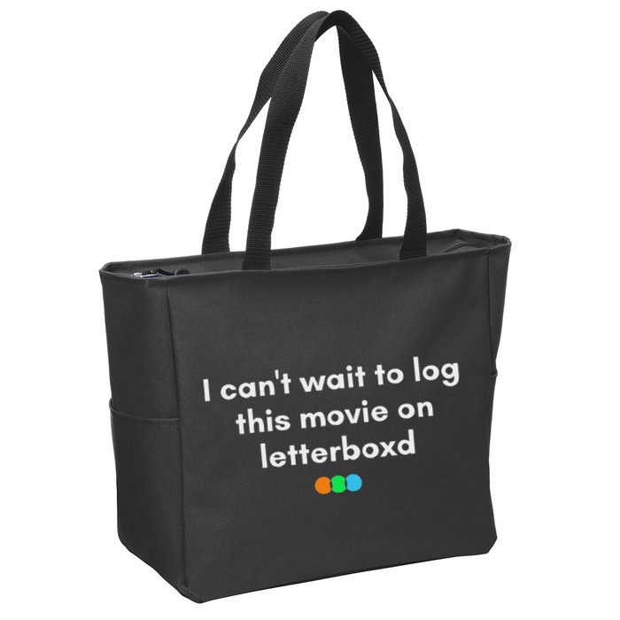 I CanT Wait To Log This Movie On Letterboxd Gifts Zip Tote Bag