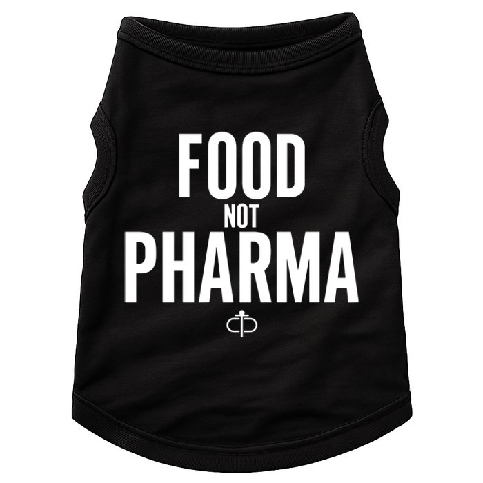 Ian Carroll Wearing Food Not Pharma Doggie Tank