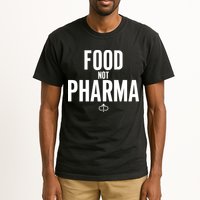 Ian Carroll Wearing Food Not Pharma Tall T-Shirt