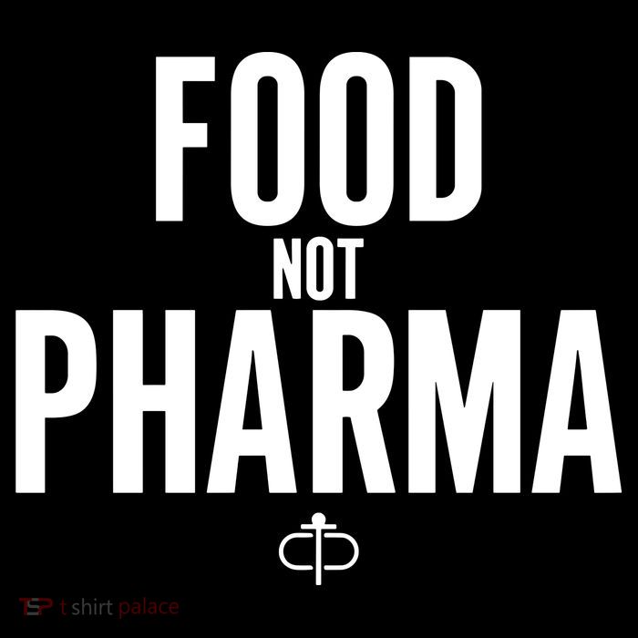 Ian Carroll Wearing Food Not Pharma Tall T-Shirt