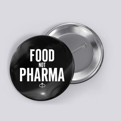 Ian Carroll Wearing Food Not Pharma Button