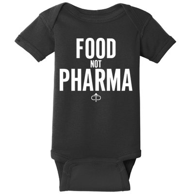 Ian Carroll Wearing Food Not Pharma Baby Bodysuit