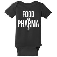 Ian Carroll Wearing Food Not Pharma Baby Bodysuit